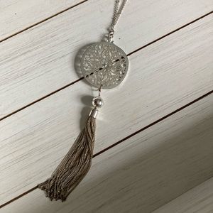 Silver Boutique Medallion Necklace